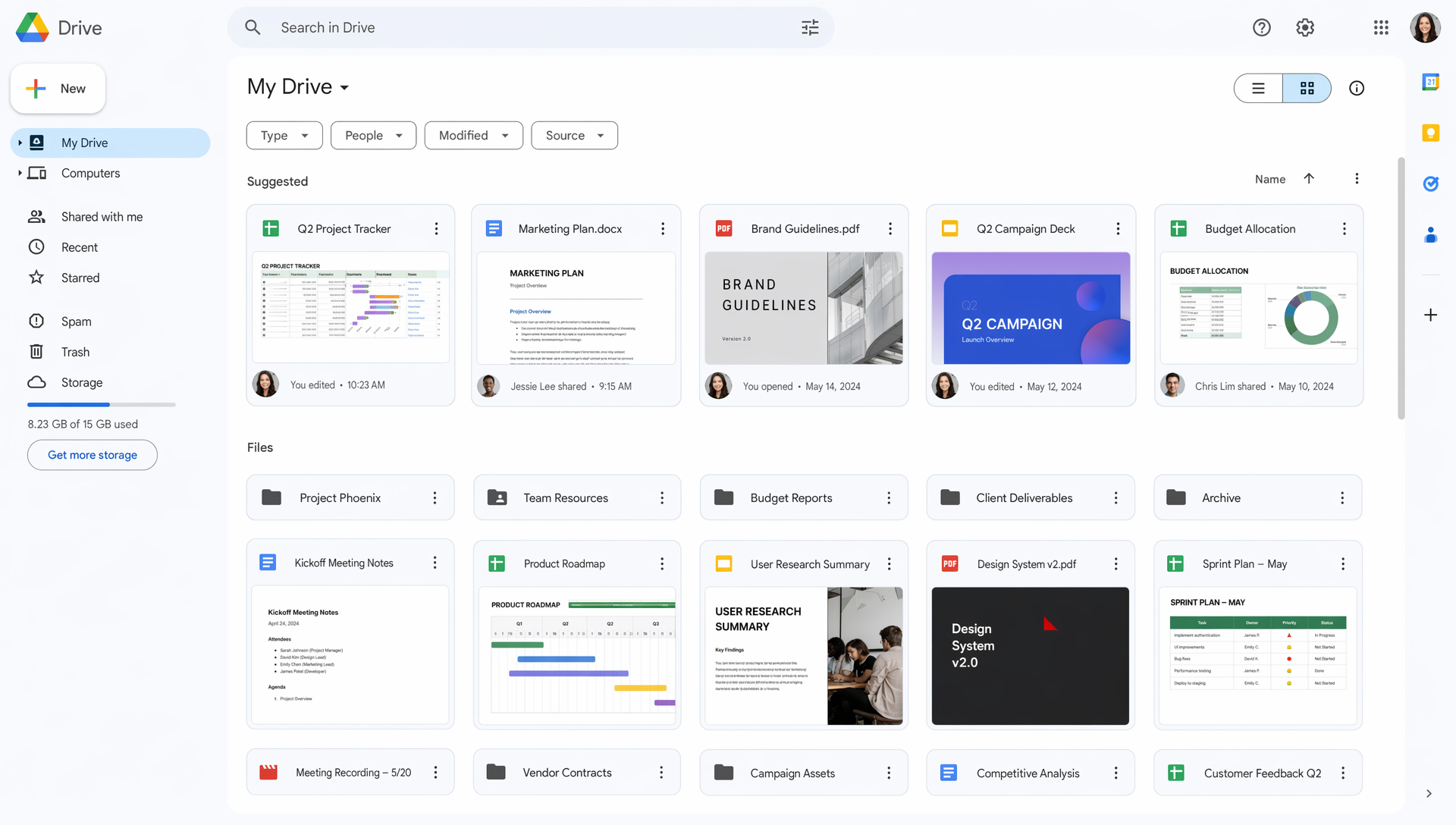 Google Drive file storage